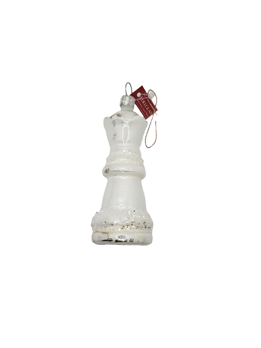 European Glass Christmas ornament of a Chess Piece (F)